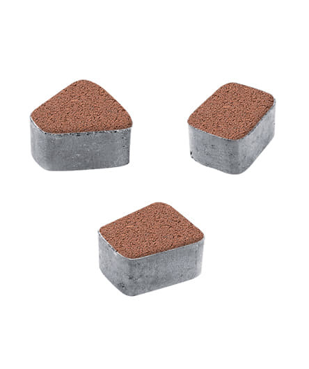 Тротуарная плитка КЛАССИКО (Б.2.КО.6) Гранит Оранжевый, КОМПЛЕКТ ИЗ 3 ВИДОВ ПЛИТ